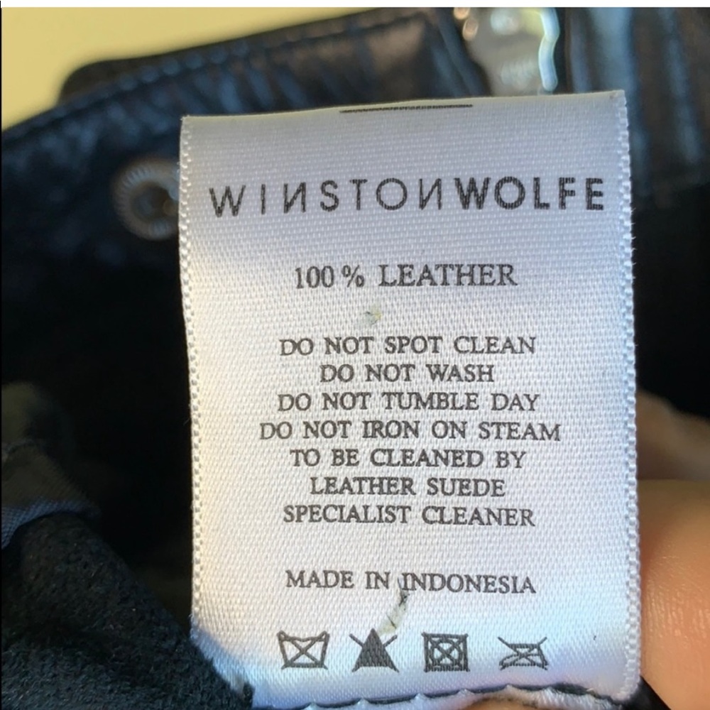 Revolve Winston Wolfe Leather Biker Pants SM or XS - see description - Picture 10 of 10